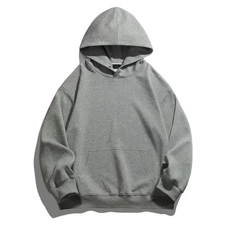 秋冬季纯色篮球连帽无抽绳套头有口袋卫衣男士2024新款上衣春秋款商品大图