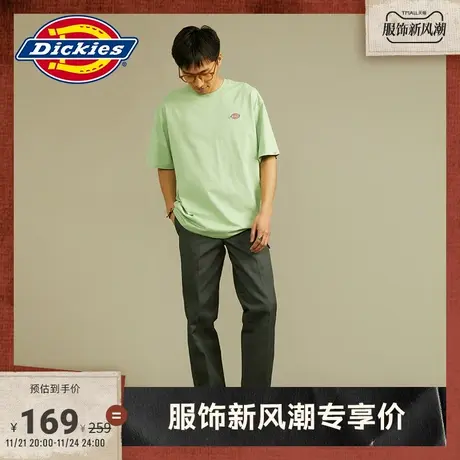 Dickies商场同款 新品工装灵感春夏 经典三色牛领Logo短袖T恤图片
