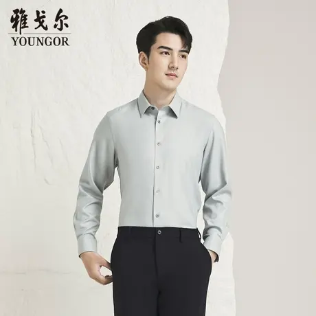 【商场同款】雅戈尔男士长袖衬衫新款官方商务休闲上班穿衬衫男商品大图