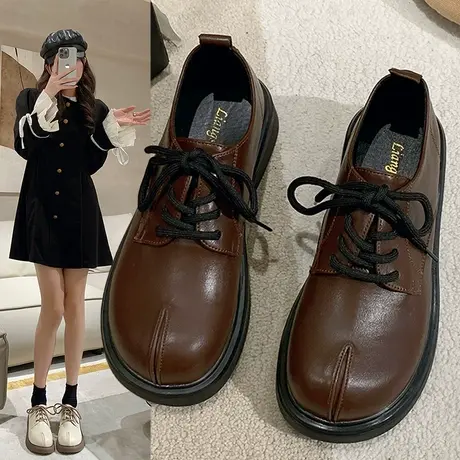 小众英伦风小皮鞋女2023秋季新款百搭乐福鞋法式单鞋玛丽珍女鞋子商品大图