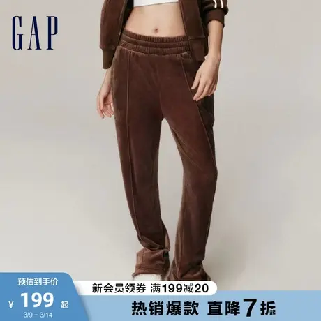 欧阳娜娜同款Gap女装早春时尚舒适直筒休闲裤潮流学院风756287图片