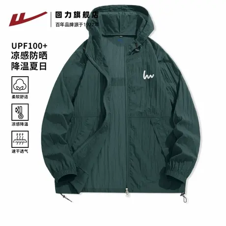 回力立方皱贴袋防晒夹克男款夏季upf100+冰丝高倍防晒服时尚外套H图片