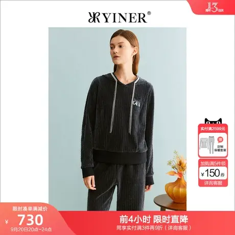 YINER音儿商场同款女装2023秋季新款卫衣8C63370286商品大图
