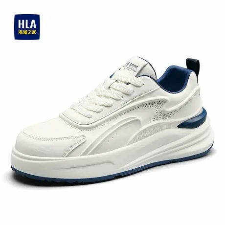 HLA/海澜之家2025春季新款时尚增高舒适运动鞋百搭耐磨休闲板鞋男商品大图