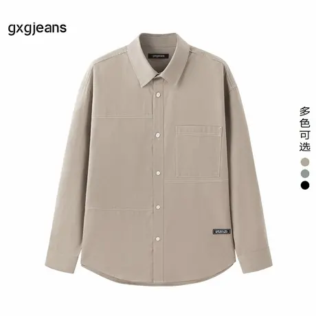 gxg.jeans男装2024年春季新款翻领长袖衬衫JFX10301771图片