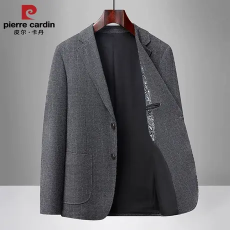 皮尔卡丹男式休闲西装2025秋冬轻奢商务中青年单排扣潮流西服外套商品大图