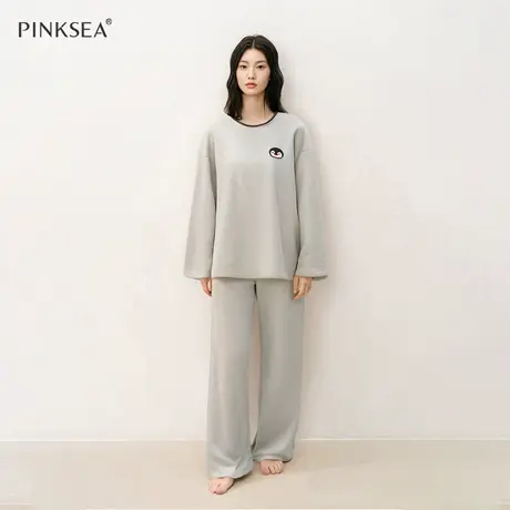 A类纯棉睡衣情侣女款秋冬长袖长裤简约高级感男士大码家居服套装商品大图
