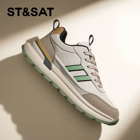 星期六男鞋春季新款时尚百搭通勤运动休闲鞋青少年厚底增高阿甘鞋商品大图