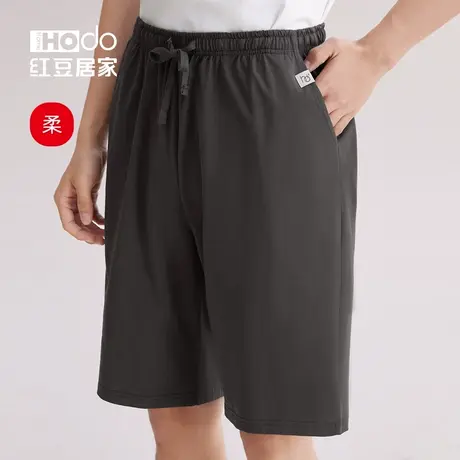 红豆居家男士睡裤大码青年五分中裤沙滩裤可外穿休闲夏季外出短裤商品大图