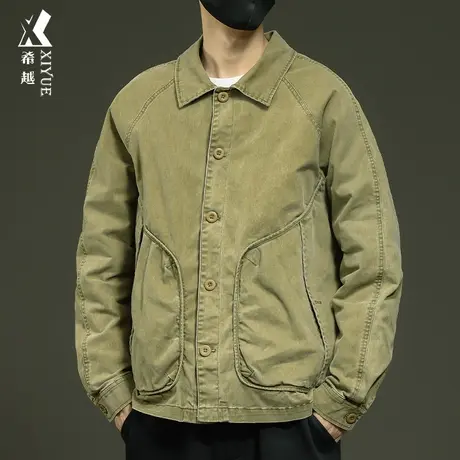 可拆卸内胆衬衫式羽绒服男冬季保暖白鸭绒宽松大码男士夹克外套潮商品大图