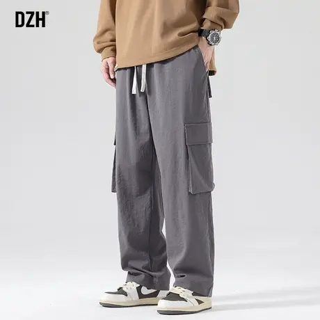 男士速干工装裤男直筒宽松垂坠感裤子夏季薄款休闲阔腿裤2023新款商品大图