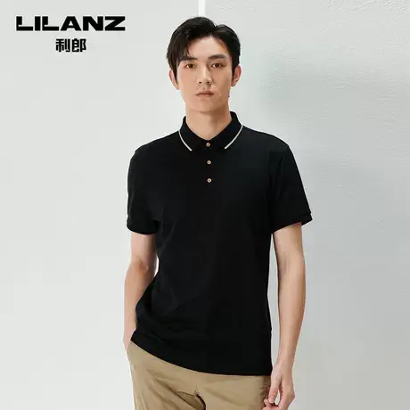 【商场同款】利郎 桑蚕丝短袖Polo衫男士休闲2023夏季23XTX6681Y商品大图