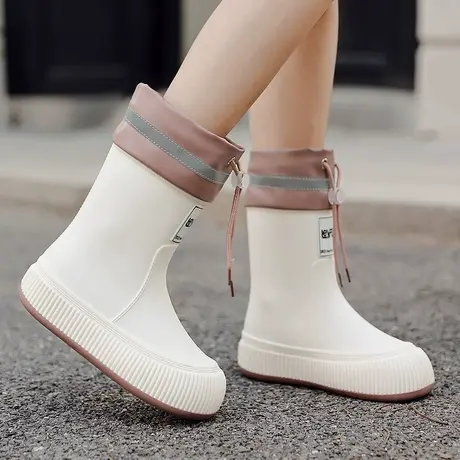 秋季女款时尚雨天外穿外出专用雨鞋短筒轻便胶鞋防水防滑爆款水鞋商品大图