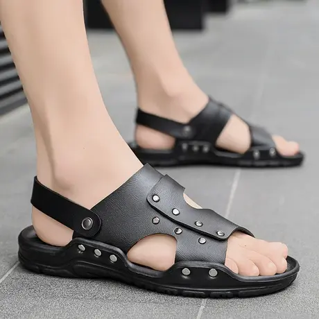 雨鞋男款夏季时尚男士凉拖鞋钓鱼水鞋厨房防滑胶鞋户外溯溪涉水鞋商品大图