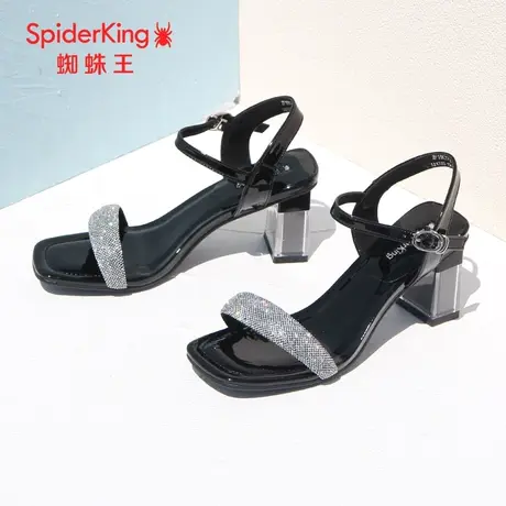 SPIDER KING/蜘蛛王凉鞋女2023夏季商场同款粗高跟仙女风凉鞋气质图片