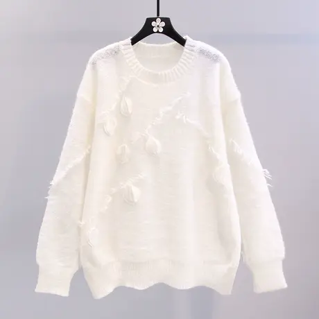 温柔风软糯套头薄款毛衣女早秋2023年新款宽松洋气长袖针织衫上衣商品大图