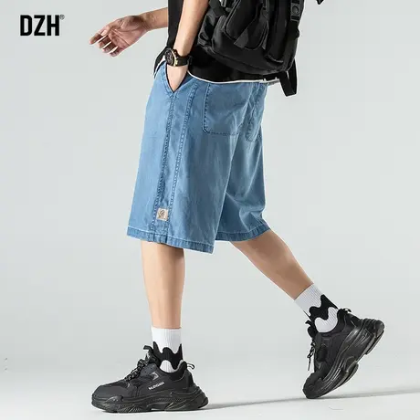 男士天丝牛仔裤冰丝短裤夏男薄款五分裤男款裤子潮牌凉凉裤大裤衩图片