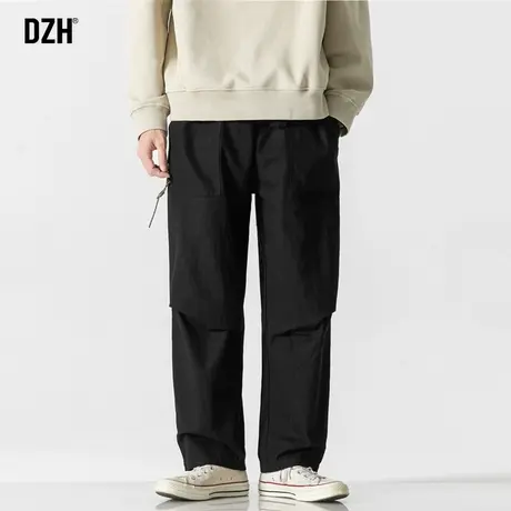 男士美式高街阔腿工装裤子男款复古休闲长裤潮牌男秋季宽松直筒裤商品大图