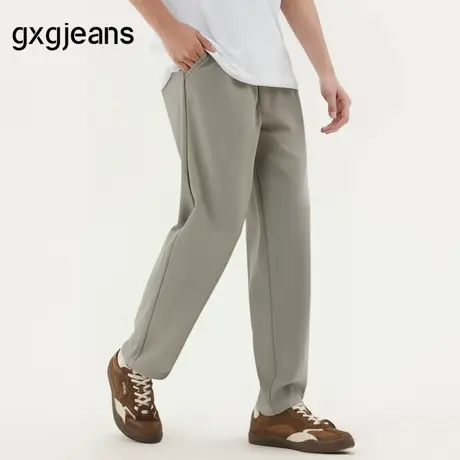 gxg.jeans男装  浅咖色基础宽松裤子男休闲长裤男生 25年夏新品图片