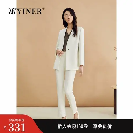YINER音儿专选秋季弹力亲肤透气长裤百搭烟管休闲裤商品大图