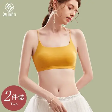 【抹胸专区】美背内衣女夏薄款吊带背心无钢圈一体文胸内搭防走光图片