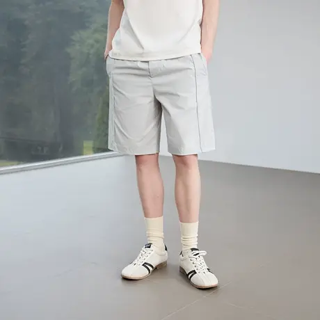 Lilbetter轻薄运动机能户外防晒短裤夏季松紧腰休闲直筒五分裤男图片