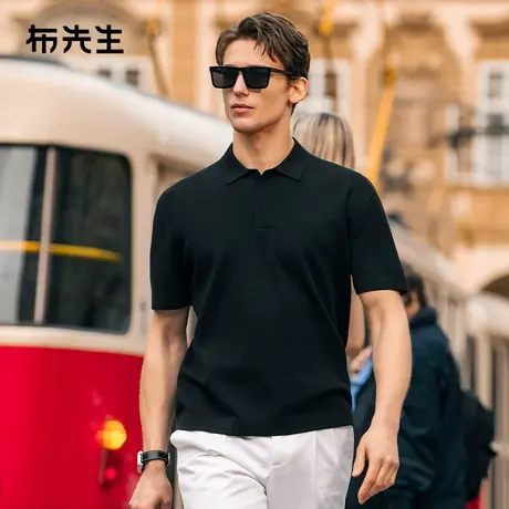 MrBu布先生海鸥领针织t恤2025夏季新款纯色针织凉感t恤男ET16195图片