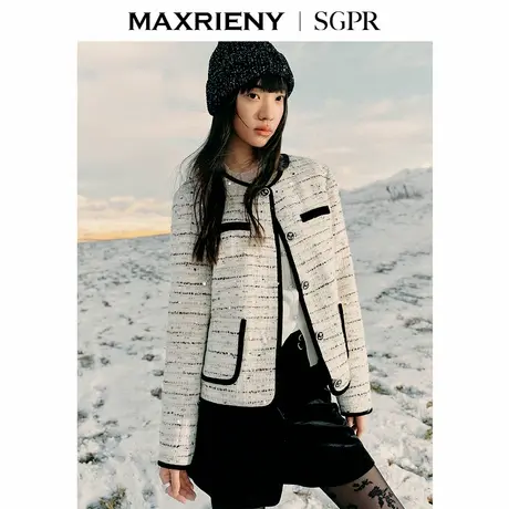 MAXRIENY精致优雅羽绒服经典千金外套24冬新款女装高级气质感女装商品大图
