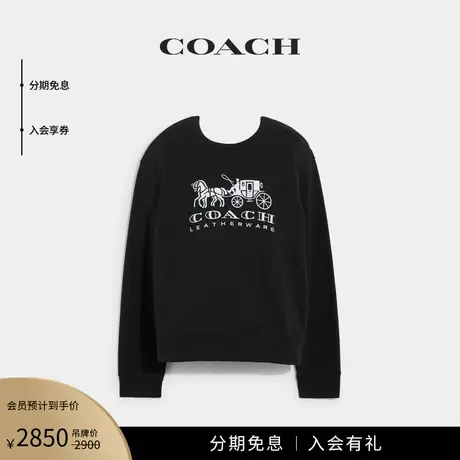 COACH/蔻驰女士EVERGREEN马车图案圆领卫衣图片