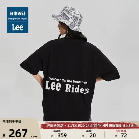 Lee日本设计23新品舒适版型女款中长款短袖T恤多色潮LWT00682图片