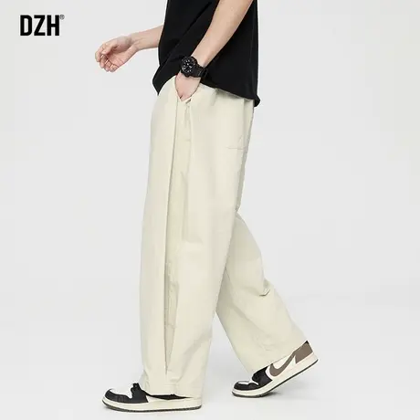 男士阔腿工装裤纯棉宽松裤子男款秋季休闲裤日系潮牌工装裤直筒裤商品大图