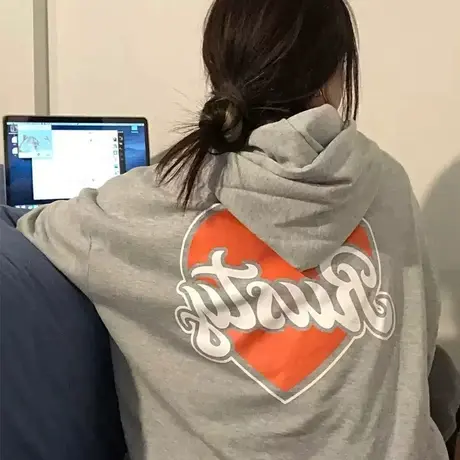 美式hiphop卫衣女2021宽松韩版ins连帽上衣春秋薄款oversize外套商品大图