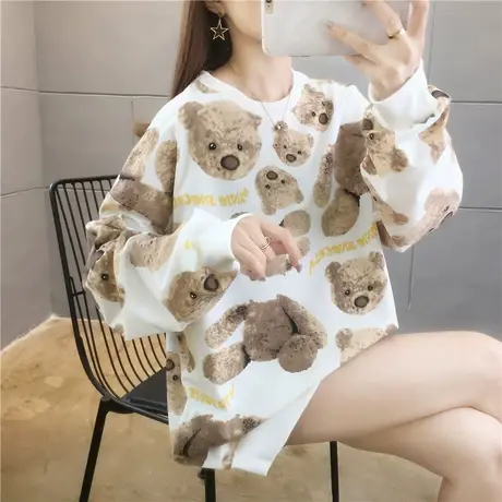 卫衣女宽松韩版2023新款春秋冬加绒外套百搭长袖慵懒上衣服潮ins图片