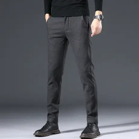 休闲裤男2022秋季新款韩版宽松直筒长裤子男士修身百搭工装裤子潮商品大图
