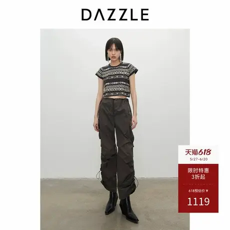 【爆款补单】DAZZLE地素奥莱 毛针织衫春夏女四季针织雅丹风毛衣商品大图