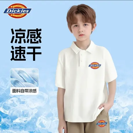 Dickies童装男童套装夏季儿童凉感速干polo衫男孩学院风短袖t恤A商品大图
