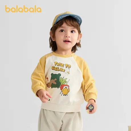巴拉巴拉童装宝宝卫衣男童女童长袖上衣卡通印花2025新款秋装萌趣图片