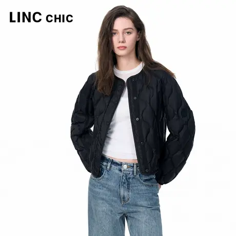 LINCCHIC金羽杰2025年秋季新品超轻短款圆领轻薄羽绒服女1008商品大图