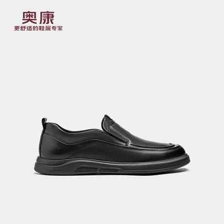 奥康 2025秋季新款男鞋时尚一脚蹬驾车鞋简约套脚皮鞋复古乐福鞋商品大图