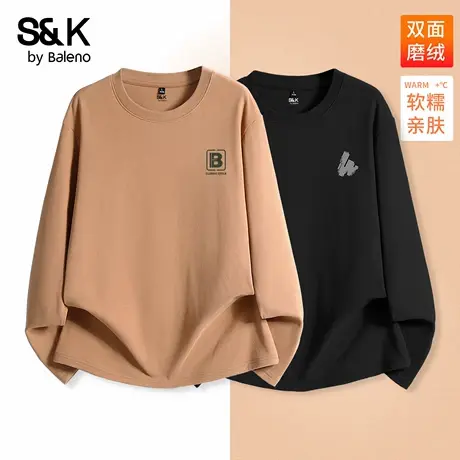 班尼路S&K系列绒德圆领打底衫男款2025冬季新款男士抗菌保暖内衣图片