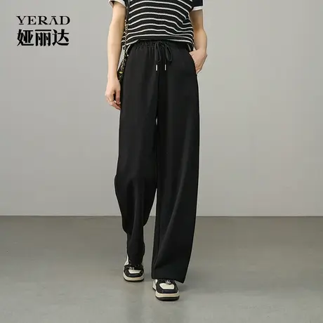 娅丽达女裤2025秋季新款宽松美式运动香蕉裤女时尚显瘦休闲裤子图片