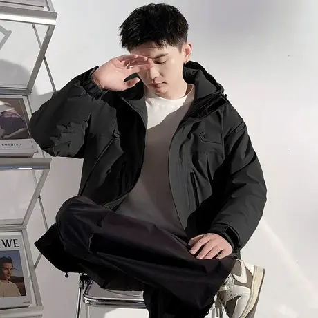 唐狮冬季新款棉衣男士连帽冲锋少年保暖外套上衣夹棉棉袄潮牌TD图片