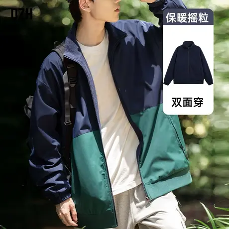 男士户外冲锋衣外套男防风防水秋冬摇粒绒夹克高级感男装2023新款商品大图