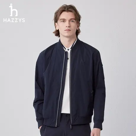 【商场同款】Hazzys哈吉斯2024春季新品运动立领夹克外套男休闲潮图片