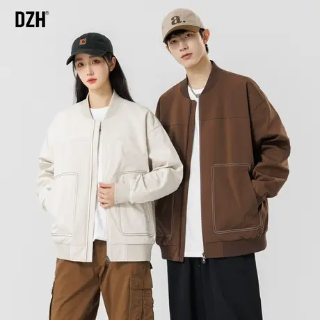 情侣棒球服外套男2024新款春秋款美式工装夹克男士休闲上衣服春装商品大图