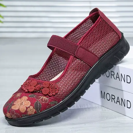 老北京布鞋新款女官方旗舰店凉鞋夏季老年软底老人奶奶妈妈女款鞋商品大图