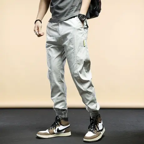 春夏男士工装裤子2022新款潮牌潮流大码百搭男装长裤牛仔休闲裤男商品大图