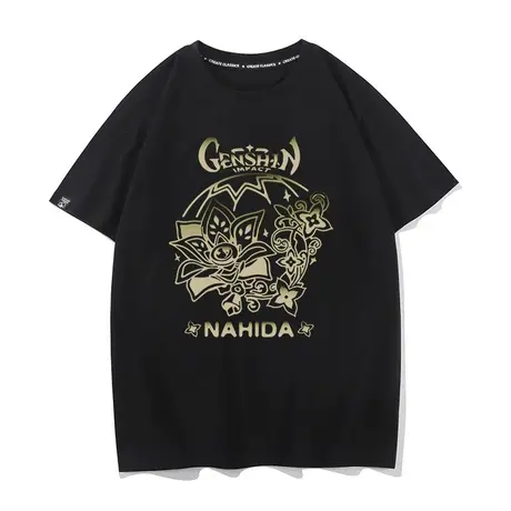 秀洛原神游戏同人周边草神纳西妲八重神子动漫T恤二次元男女短袖商品大图