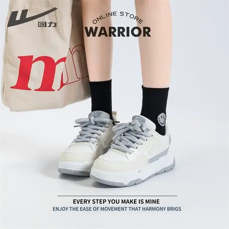回力小白鞋女2024新款爆款百搭厚底增高减震防滑透气时尚运动板鞋商品大图