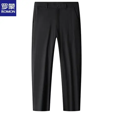 罗蒙2024春季新款加大码西裤男高弹力男士商务免烫加肥胖子休闲裤图片